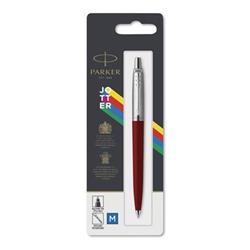 PARKER Kuličkové pero "Royal Jotter Originals", modré, 0,7 mm, stříbrný klip, červené tělo pera 701