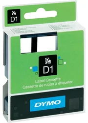 Páska do štítkovača Dymo D1, 45021, S0720610, čierna / biela, 12 mm 776850
