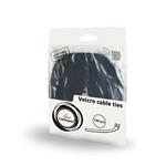Pásky na suchý zips Cablexpert, 210 mm, čierne, 100 ks