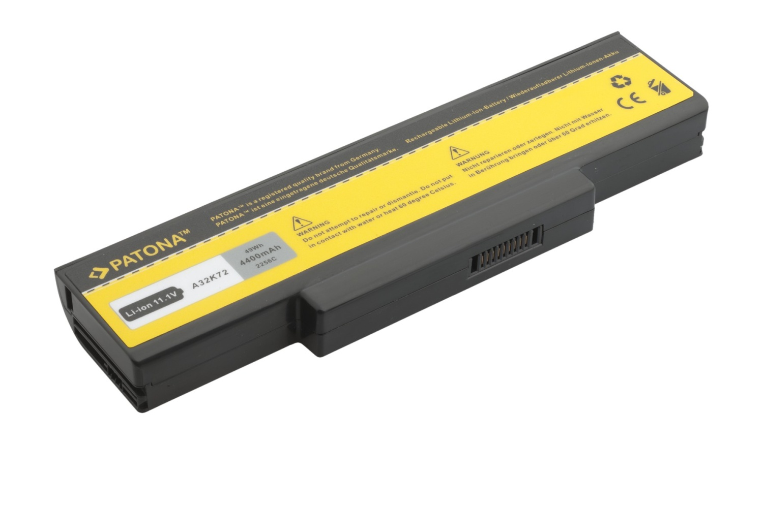 Patón PT2256 - ASUS K72 K72DR 4400mAh Li-Ion 11,1V čierna