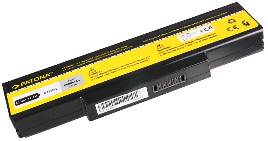 Patón PT2325 - ASUS A32-K72 6600MAH LI-ION 11,1V
