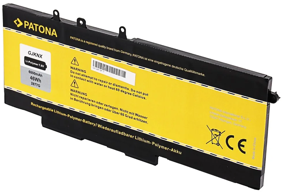 PATONA batéria pre ntb DELL E5280/E5480 6000mAh Li-Pol 7,6V GJKNX / 3DDDG