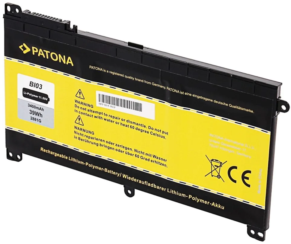 PATONA batéria pre ntb HP Pavilion x360 13 series 3400mAh Li-Pol 11,55V BI03XL
