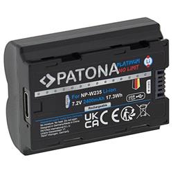 PATONA baterie pro foto Fuji NP-W235 2400mAh Li-Ion Platinum USB-C nabíjení