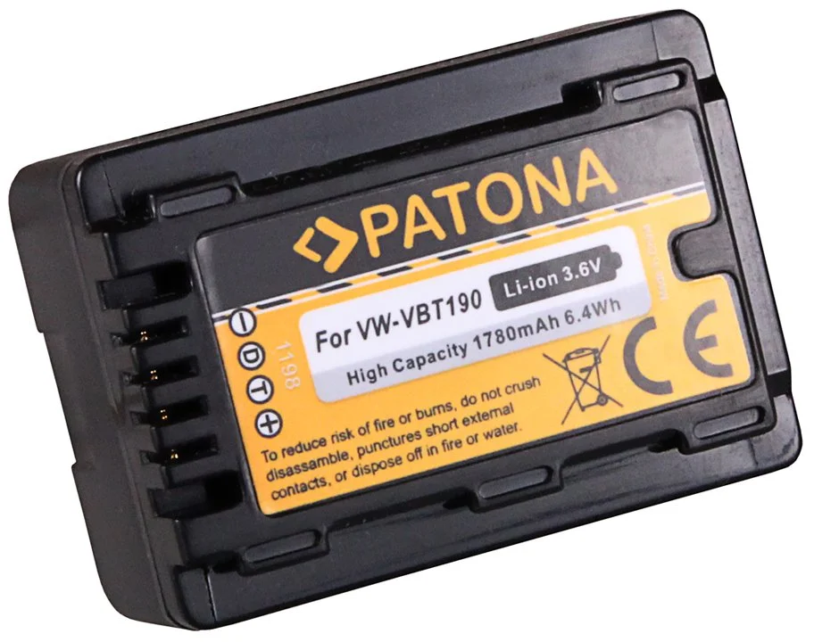PATONA baterie pro foto Panasonic VW-VBT190 1780mAh Li-Ion