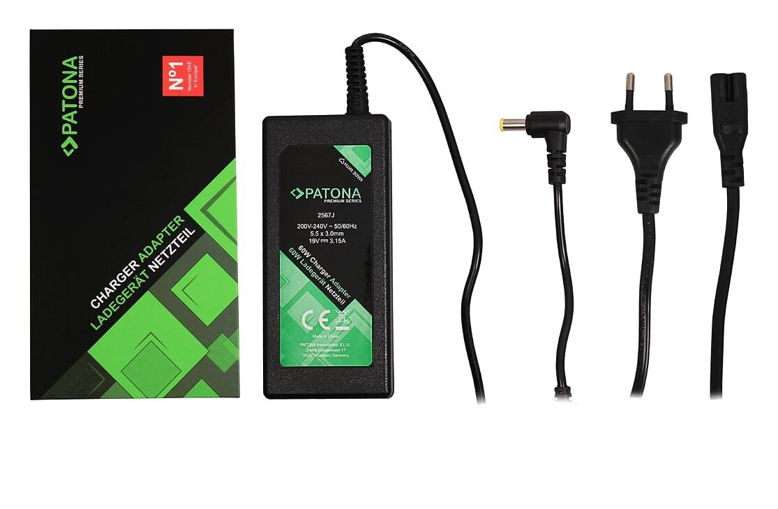 Patona PT2567, adaptér pre notebooky, Samsung, 5,5 x 3,0 mm, 19 V/3,15 A, 60 W