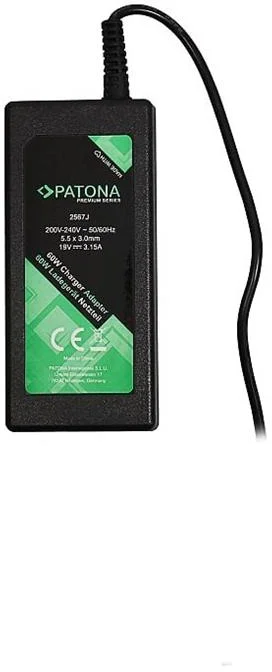 Patona PT2567, adaptér pre notebooky, Samsung, 5,5 x 3,0 mm, 19 V/3,15 A, 60 W