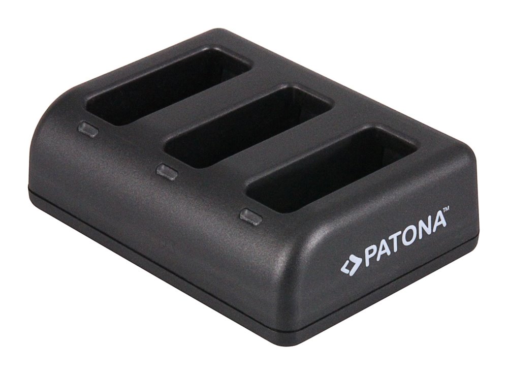 PATONA Trojitá nabíjačka digitálnych kamier GoPro Hero 5/Hero 6/Hero 7/Hero 8 AHDBT-501/ micro USB/ USB-C