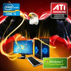 PC BARBONE W EAGLE - Intel Core i5 650/4GB/1TB/ATI HD6850/DVD-RW/Windows 7 Home Premium