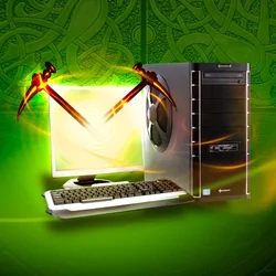 PC BARBONE W HAMMER STORM - AMD Phenom II X2 550/4GB/750GB/HD5770/DVDRW/Windows 7 Profesional
