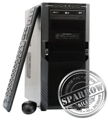 PC BARBONE W SPARROW Silver - Intel Core i5 3450/8GB/1TB/DVDRW/Windows 7 Professional