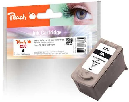 Peach C50 čierna kompatibilná s Canon PG-50 313164