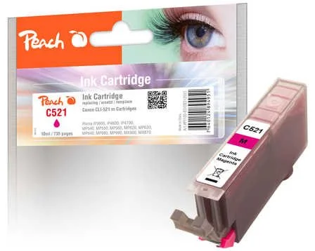 Peach C521 magenta kompatibilný s Canon CLI-521m, 2935B001