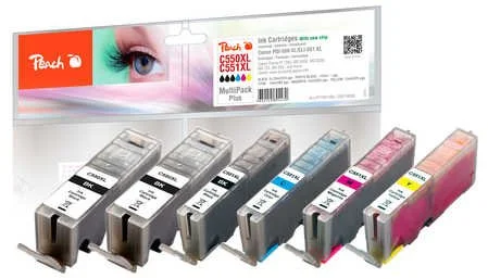 Peach Combi Pack Plus XL, kompatibilný s Canon PGI-550, CLI-551XL 316838