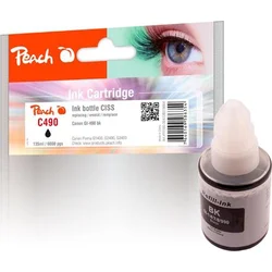 PEACH kompatibilní cartridge Canon CISS GI-490, Black, 135 ml