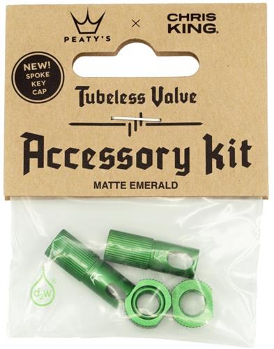 PEATY'S X CHRIS KING (MK2) EMERALD TUBELESS VALVES ACCESSORY KIT 