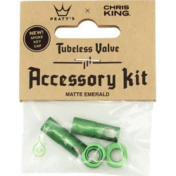PEATY'S X CHRIS KING (MK2) EMERALD TUBELESS VALVES ACCESSORY KIT 