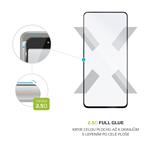 Pevné ochranné tvrdené sklo Full-Cover pre Samsung Galaxy S21 FE 5G, celoplošné nalepenie na displej, čierne