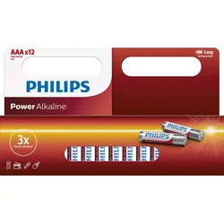 PHILIPS LR03P12W/10 Alkalické batérie AAA Power (12 ks)