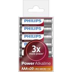 PHILIPS LR03P20T/10 AAA Power Alkaline baterie (20ks)