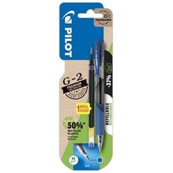 PILOT Gélové pero "G-2", modré, 0,32 mm, stláčací mechanizmus, s náplňou, BL-G2-7-L BLS-G2-7