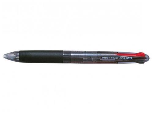 PILOT Guľôčkové pero "Feed GP4", čierne, stláčací mechanizmus, 4 farby, 0,25 mm