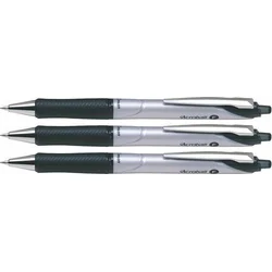 PILOT Kuličková pera "Acroball", černá, 0,25 mm, kovový klip, 3 ks v balení