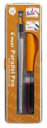 PILOT Plniace pero "Parallel Pen", 2,4 mm, oranžové viečko