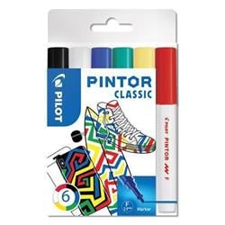 PILOT Set dekorativních popisovačů "Pintor F", 6 barev klasik, 1 mm