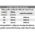 Plášť Pirelli P ZERO™ Road TLR 30-622, TechLINER, 127tpi, černý
