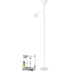 Platinet PFLF066W podlahová lampa E27 + E14, biela 5907595451772