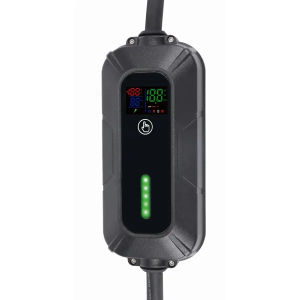 Platinet přenosná EV nabíječka PPC32AT22 22kW (32A), CEE 5-pin / Type 2, délka 5m, Home Line, s adaptérem, černá