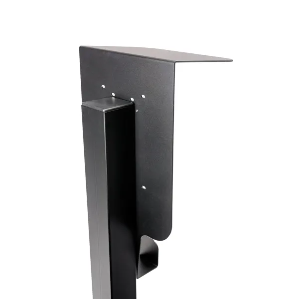 Platinet univerzální stojan se stříškou PEVSTANDUNI pro Wallboxy, pozink, držák kabelu, 130cm, černá
