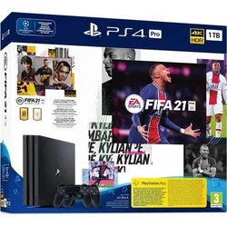 PlayStation 4 Pro 1TB Gamma, černá + hra FIFA 21 + druhý DS4