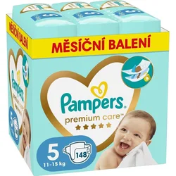 Plienky Pampers Premium Care veľkosť 5, 11-16 kg, 148 ks