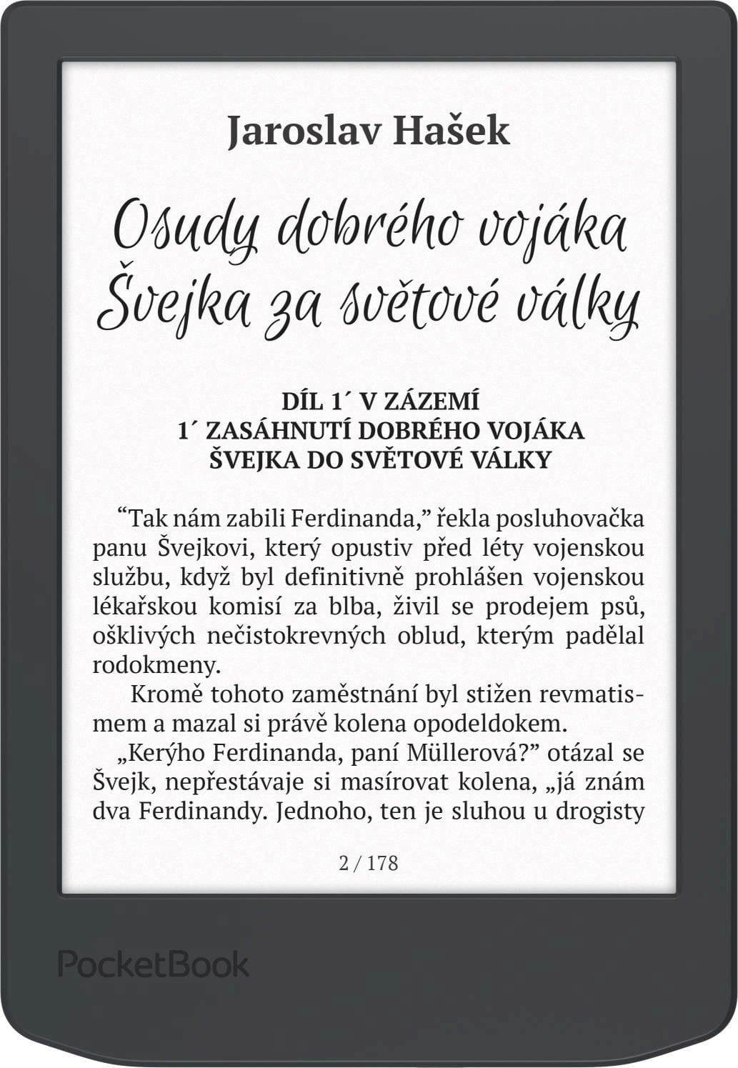 PocketBook 619 Verse Light, Midnight Grey, šedý