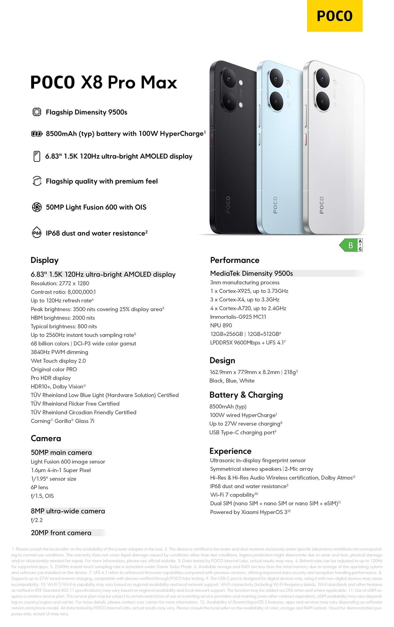 POCO X8 Pro Max 12GB/512GB, modrá