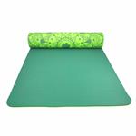 Podložka LIFEFIT YOGA MAT MANDALA DUO, 183x58x0,6cm, zelená