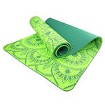 Podložka LIFEFIT YOGA MAT MANDALA DUO, 183x58x0,6cm, zelená