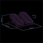Podstavec pod nohy, FOOTPODIUM černý, plast, ULTRADESK