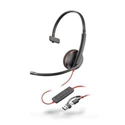 Poly headset Blackwire 3210, adaptér USB-C/A, mono