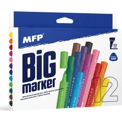 Popisovače MFP Jumbo 12 farieb 4,0 mm trojuholníkové