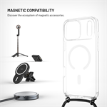 Pouzdro FIXED MagPure Neck s černou šňůrkou na krk pro Apple iPhone 18 Pro Max/17 Pro Max