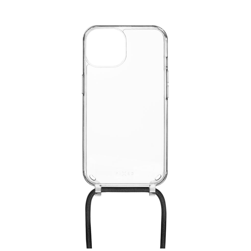 Pouzdro FIXED Pure Neck s černou šňůrkou na krk pro Apple iPhone 15 Pro