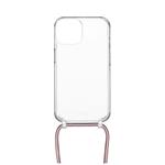 Pouzdro FIXED Pure Neck s růžovou šňůrkou na krk pro Apple iPhone 15 Pro Max