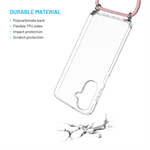 Pouzdro FIXED Pure Neck s růžovou šňůrkou na krk pro Samsung Galaxy A26 5G