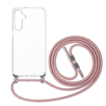 Pouzdro FIXED Pure Neck s růžovou šňůrkou pro Samsung Galaxy A16 4G/5G