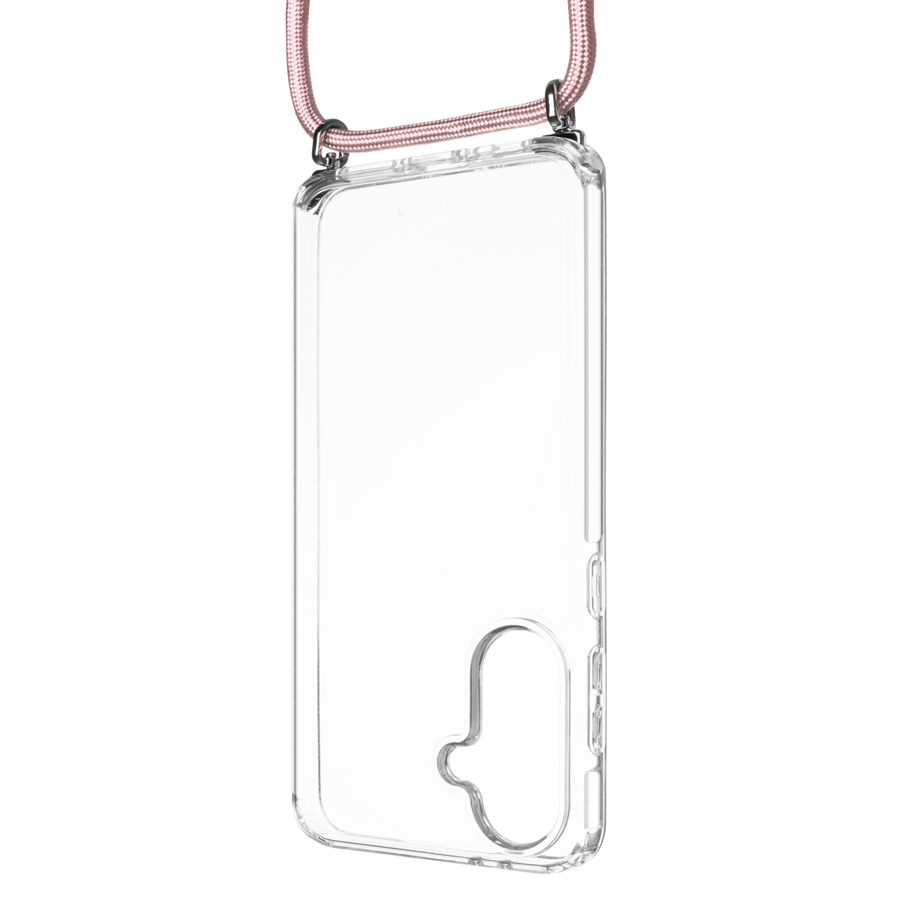 Pouzdro FIXED Pure Neck s růžovou šňůrkou pro Samsung Galaxy A36 5G/A56 5G
