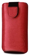 Pouzdro Redpoint Soft Slim se zavíráním, PU kůže, velikost L, červené