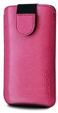 Pouzdro Redpoint Soft Slim se zavíráním, PU kůže, velikost L, růžové